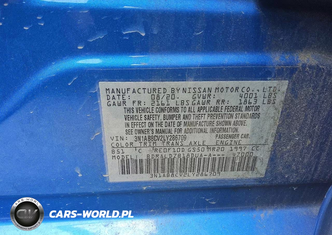 2020 Nissan Sentra Sv VIN:3N1AB8CV2LY286709 - 12