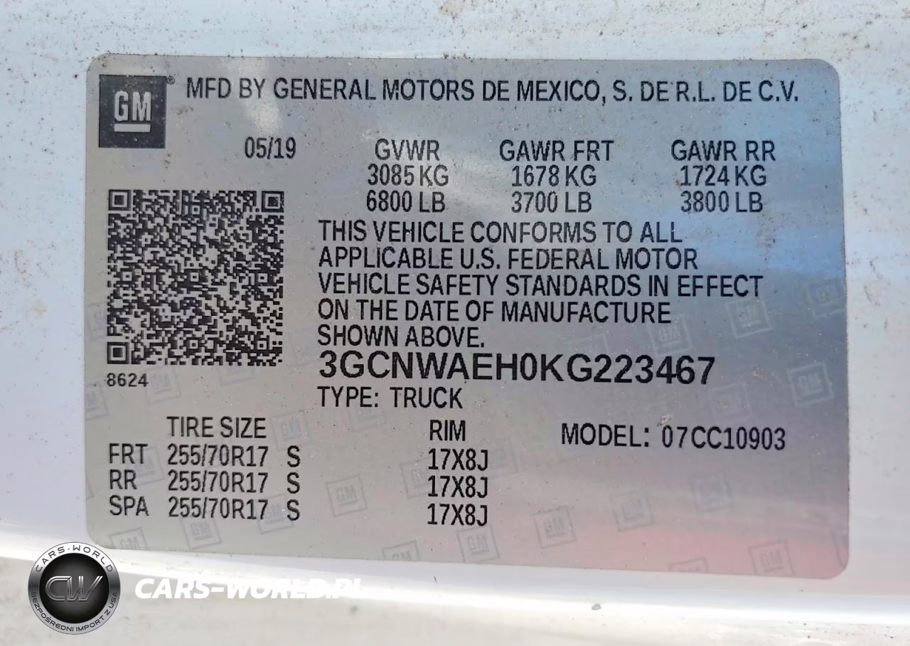 2019 Chevrolet Silverado C1500 VIN:3GCNWAEH0KG223467 - 13