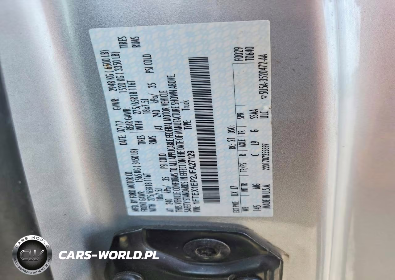 2018 Ford F150 Super Cab VIN:1FTEX1EP2JFA27129 - 12