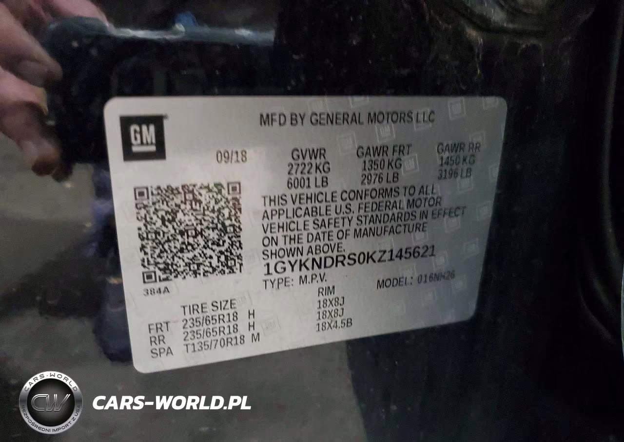 2019 Cadillac Xt5 Luxury VIN:1GYKNDRS0KZ145621 - 13
