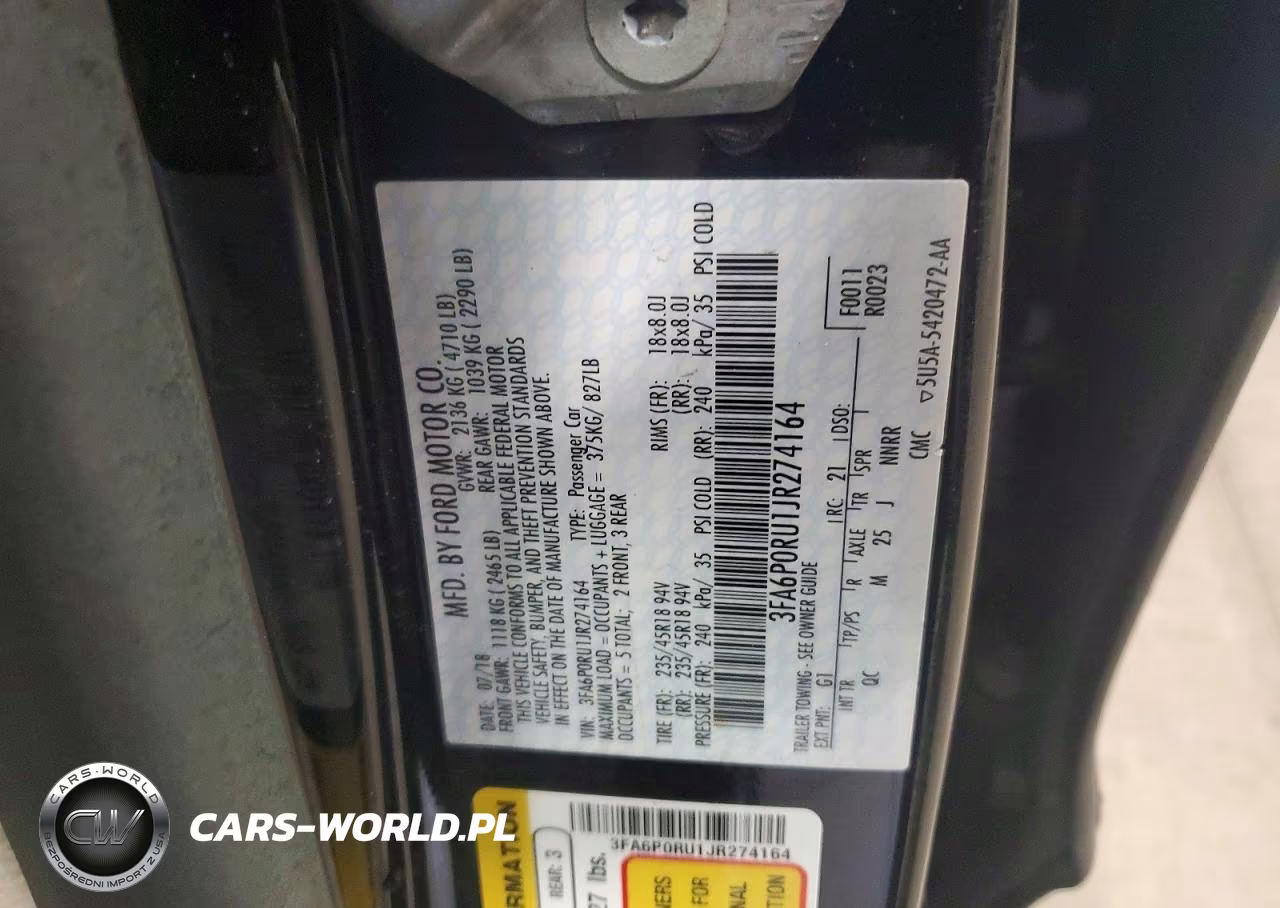 2018 Ford Fusion Titanium VIN:3FA6P0RU1JR274164 - 12