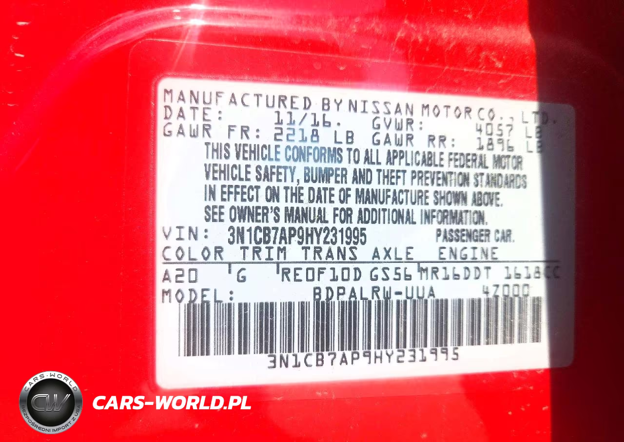 2017 Nissan Sentra Sr Turbo VIN:3N1CB7AP9HY231995 - 12