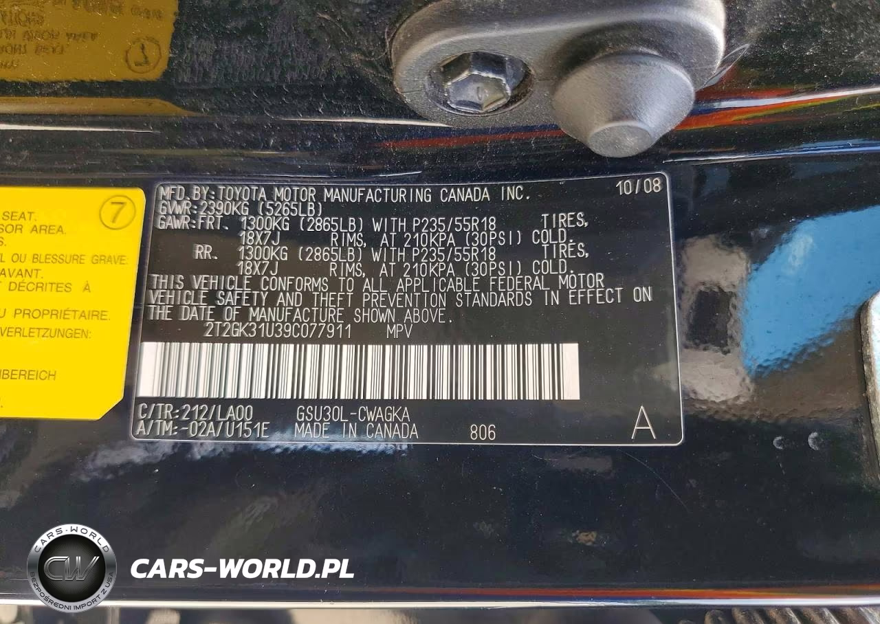 2009 Lexus Rx 350 VIN:2T2GK31U39C077911 - 14