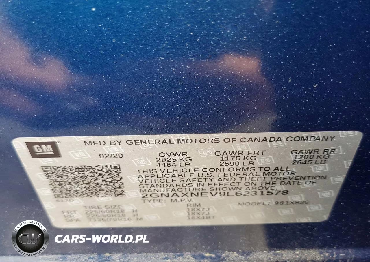 2020 Chevrolet Equinox Premier VIN:2GNAXNEV9L6231578 - 14