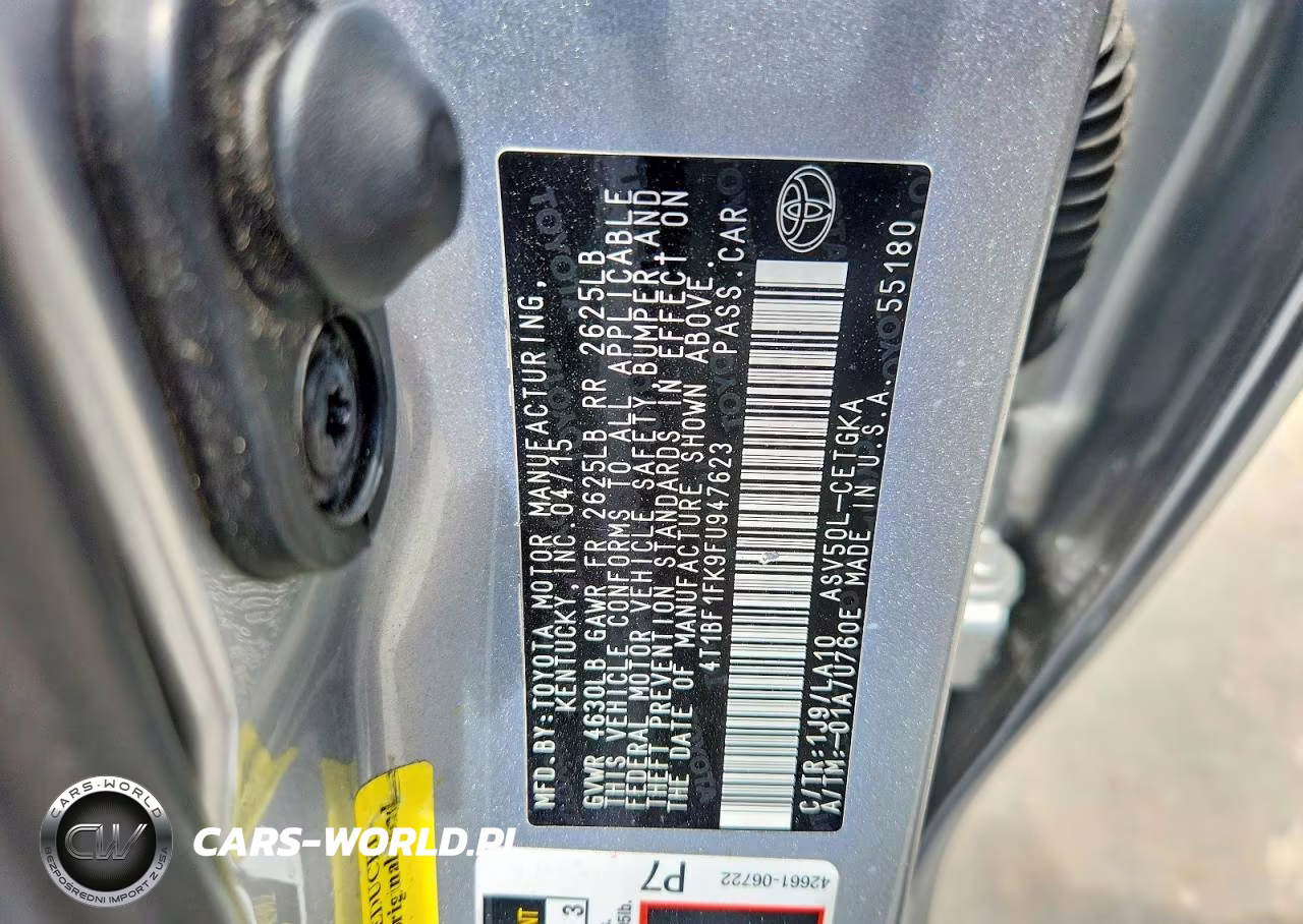 2015 Toyota Camry Xle VIN:4T1BF1FK9FU947623 - 13