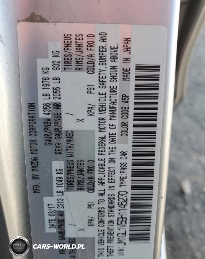 2017 Mazda 6 Touring VIN:JM1GL1V59H1145270 - 13