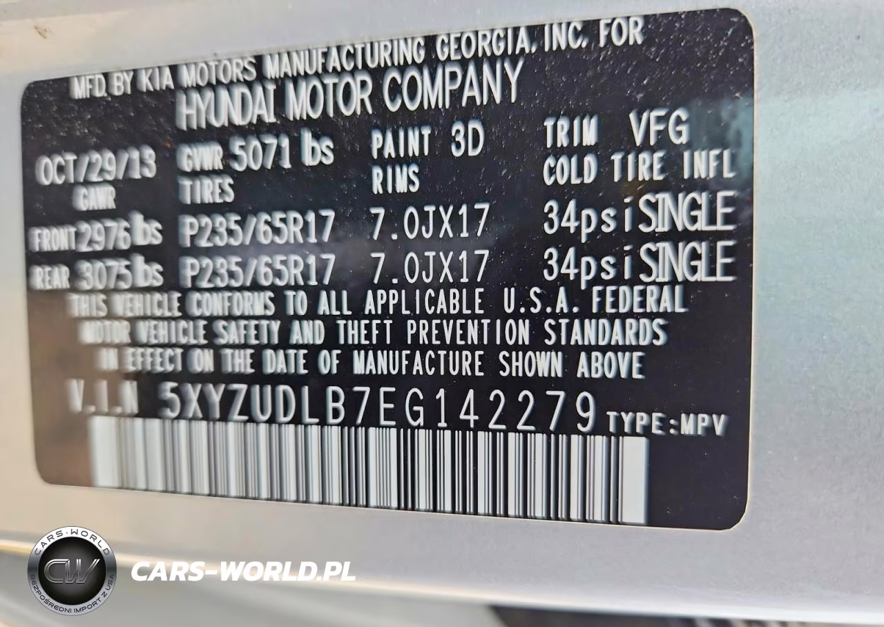 2014 Hyundai Santa Fe Sport 2.4L VIN:5XYZUDLB7EG142279 - 13