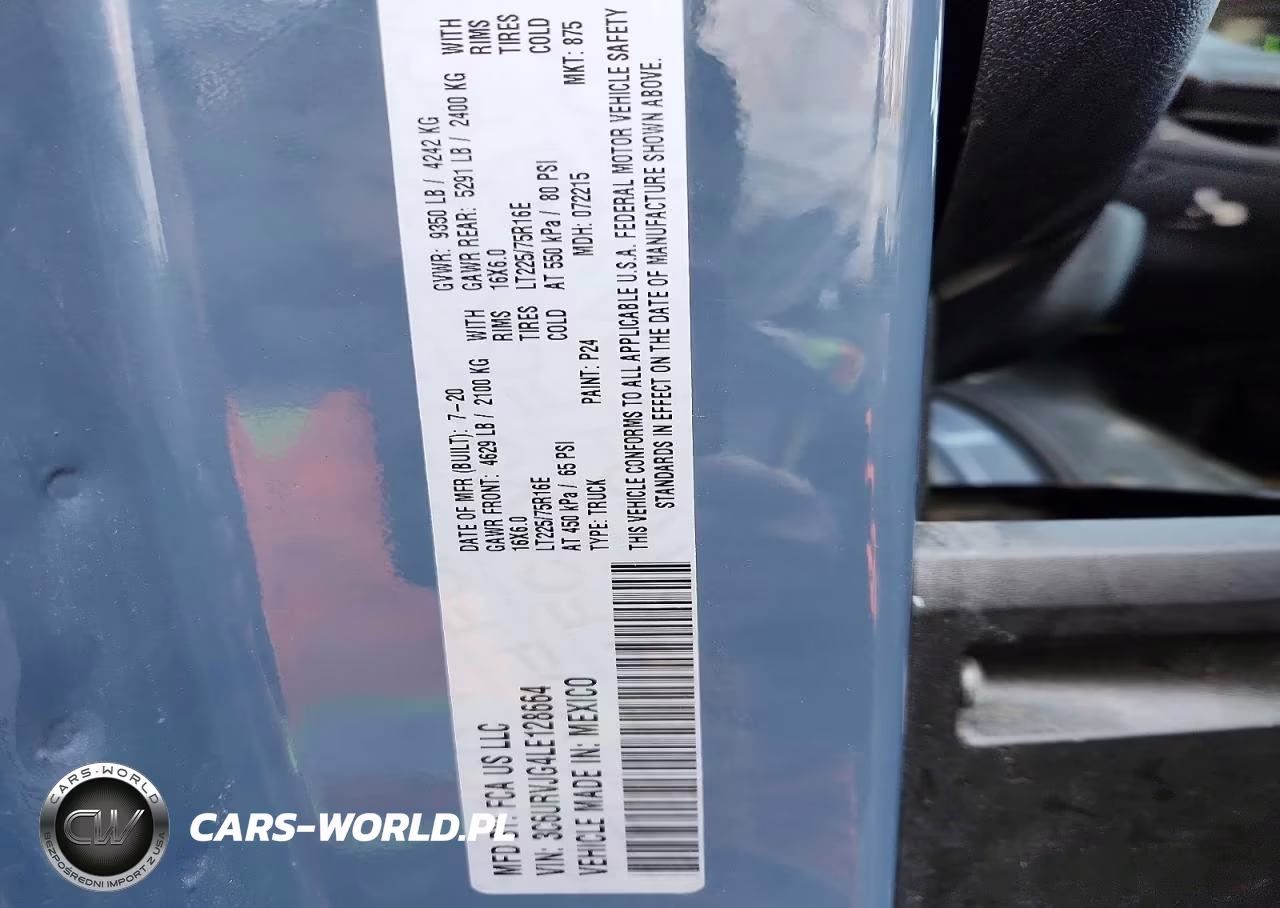 2020 Ram Promaster 3500 3500 High VIN:3C6URVJG4LE128664 - 23