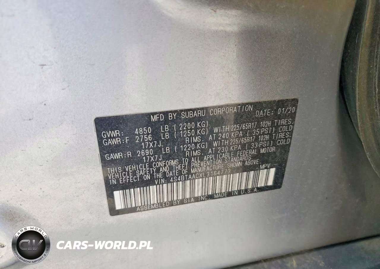2020 Subaru Outback VIN:4S4BTAACXL3164773 - 13