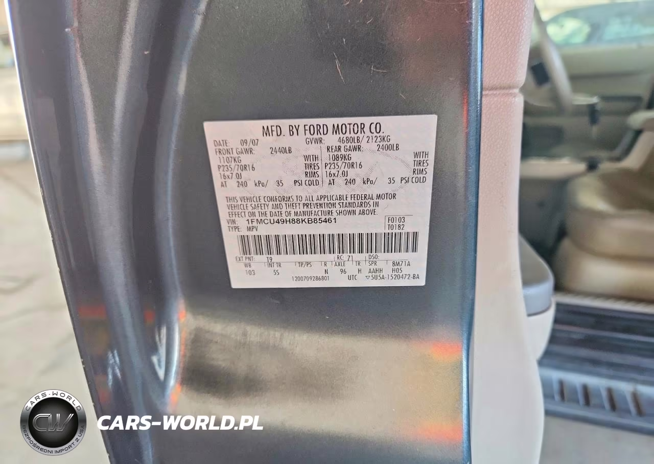 2008 Ford Escape Hybrid VIN:1FMCU49H88KB85461 - 13