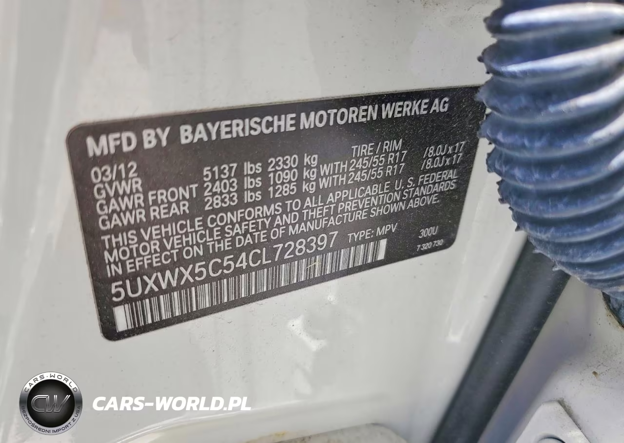 2012 BMW X3 xDrive28I VIN:5UXWX5C54CL728397 - 13