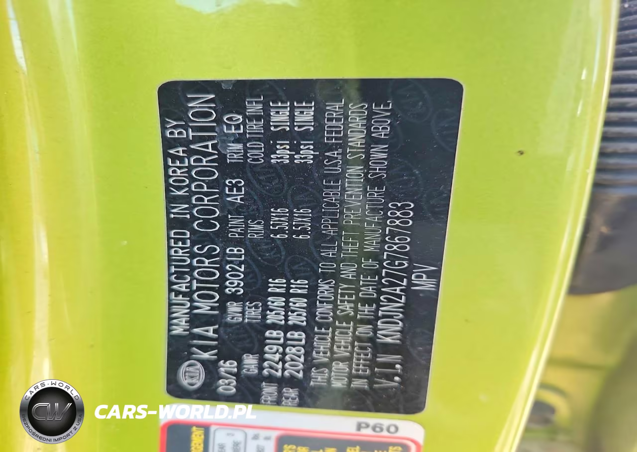 2016 Kia Soul Base VIN:KNDJN2A27G7867883 - 12