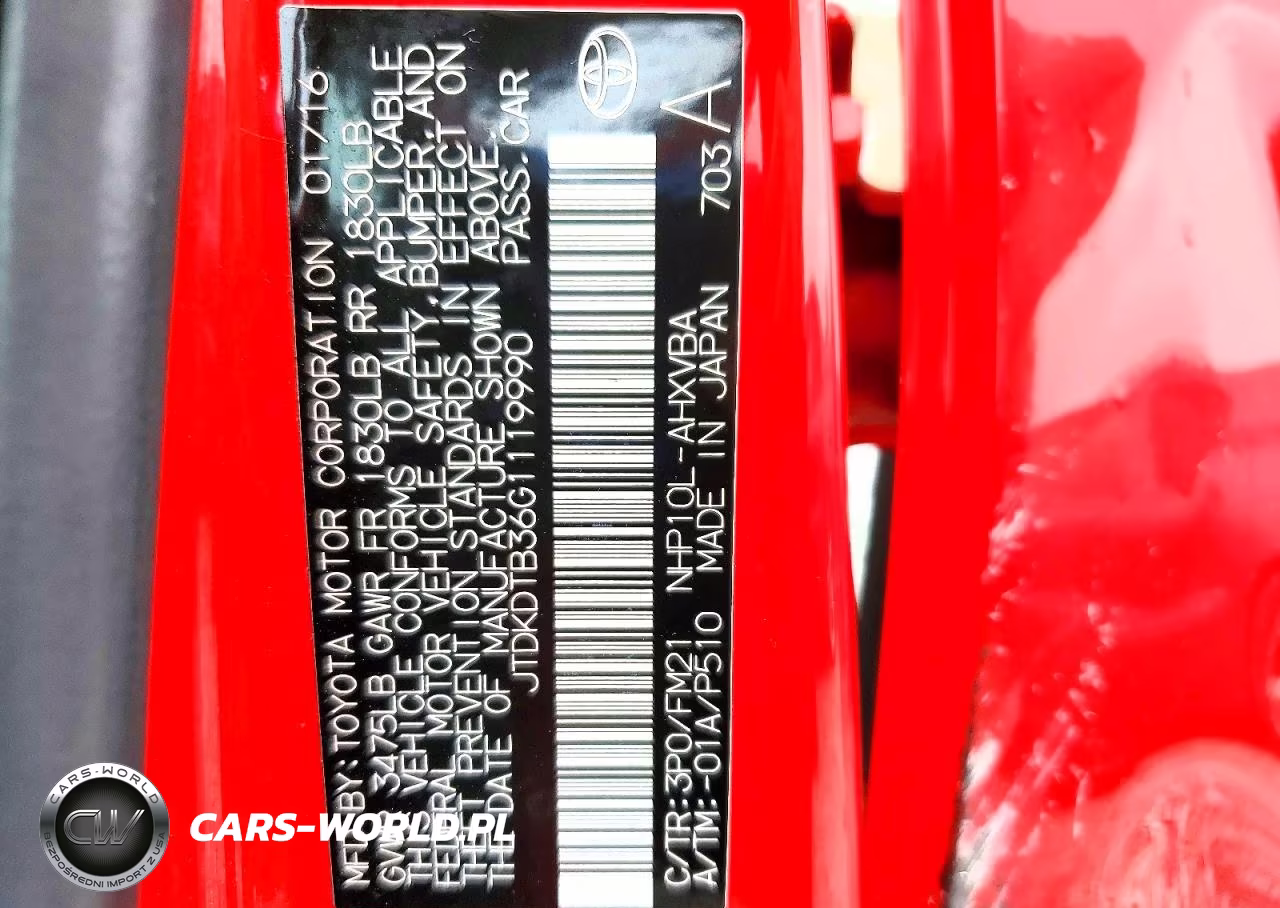 2016 Toyota Prius C Two VIN:JTDKDTB36G1119990 - 12