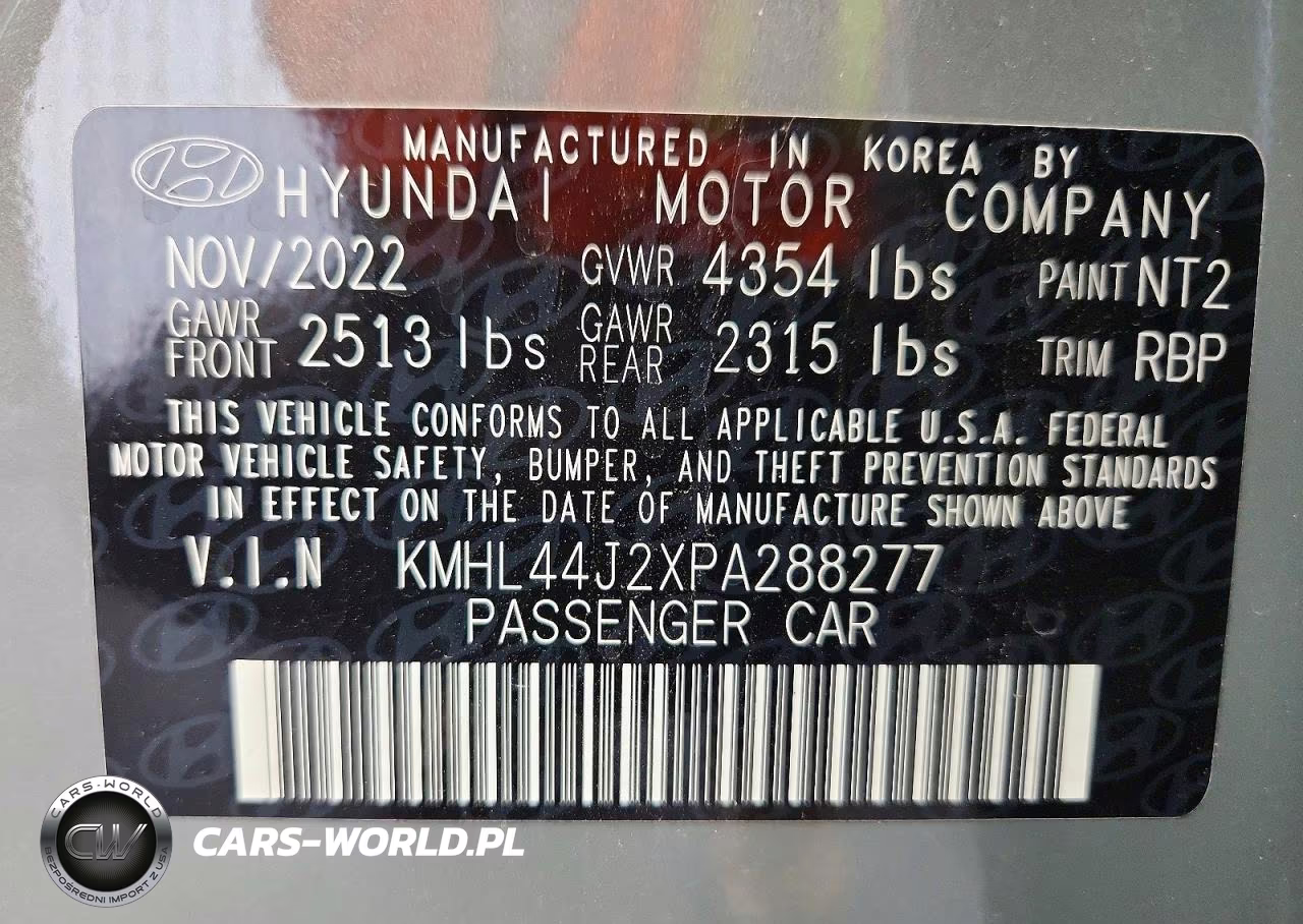 2023 Hyundai Sonata Sel Plus VIN:KMHL44J2XPA288277 - 12