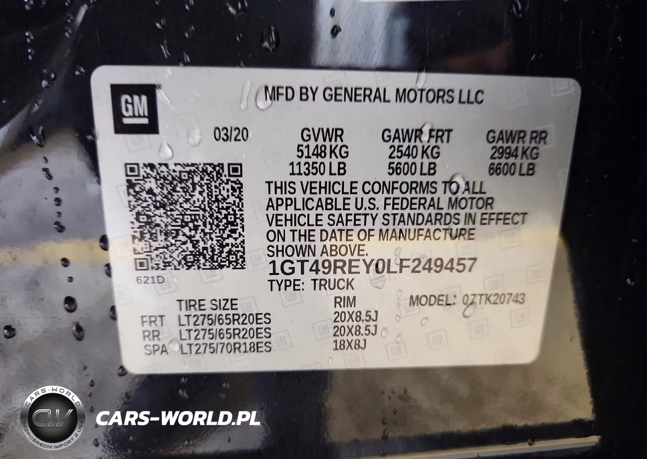 2020 GMC Sierra K2500 Denali VIN:1GT49REY0LF249457 - 12
