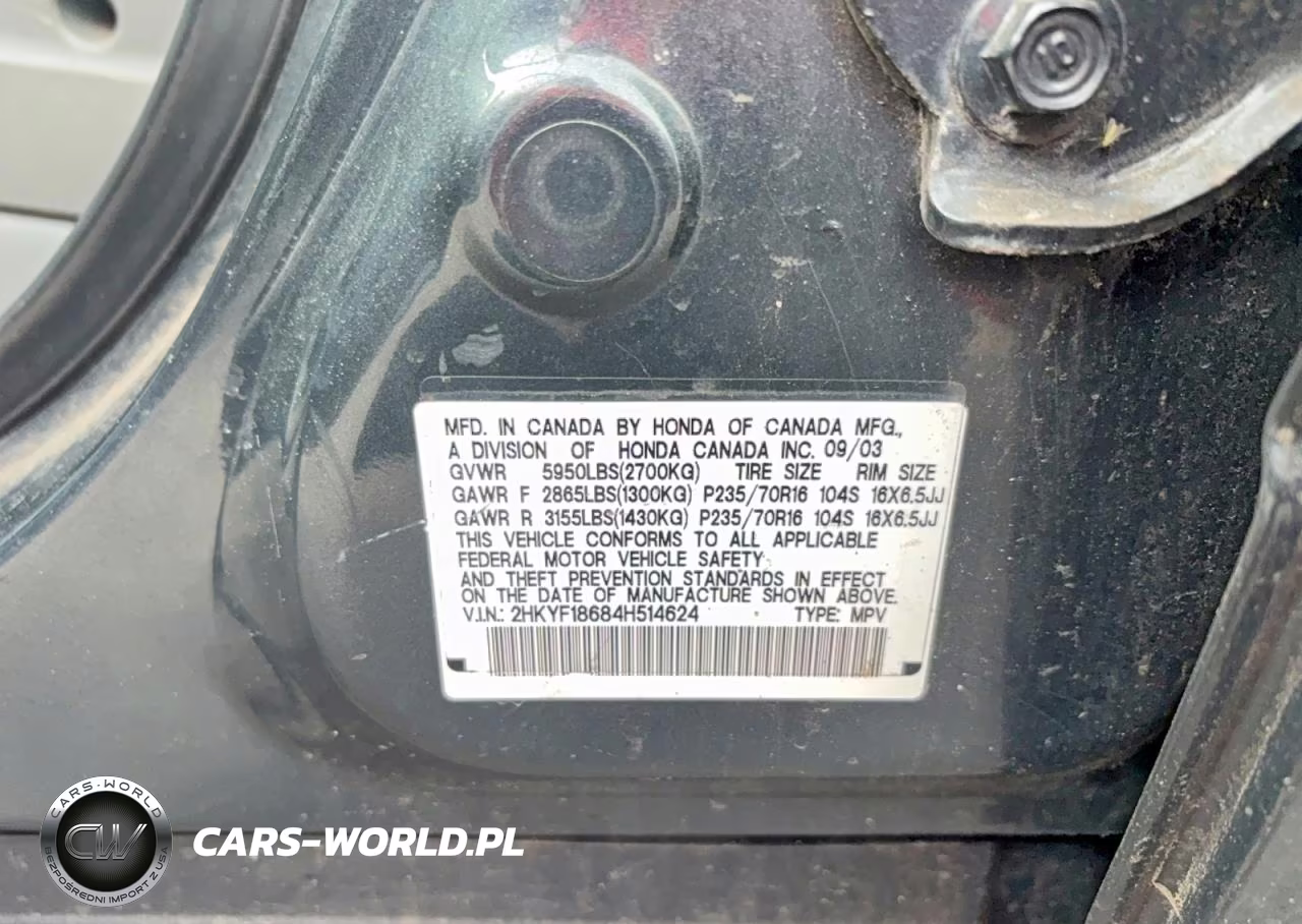 2004 Honda Pilot Exl VIN:2HKYF18684H514624 - 10