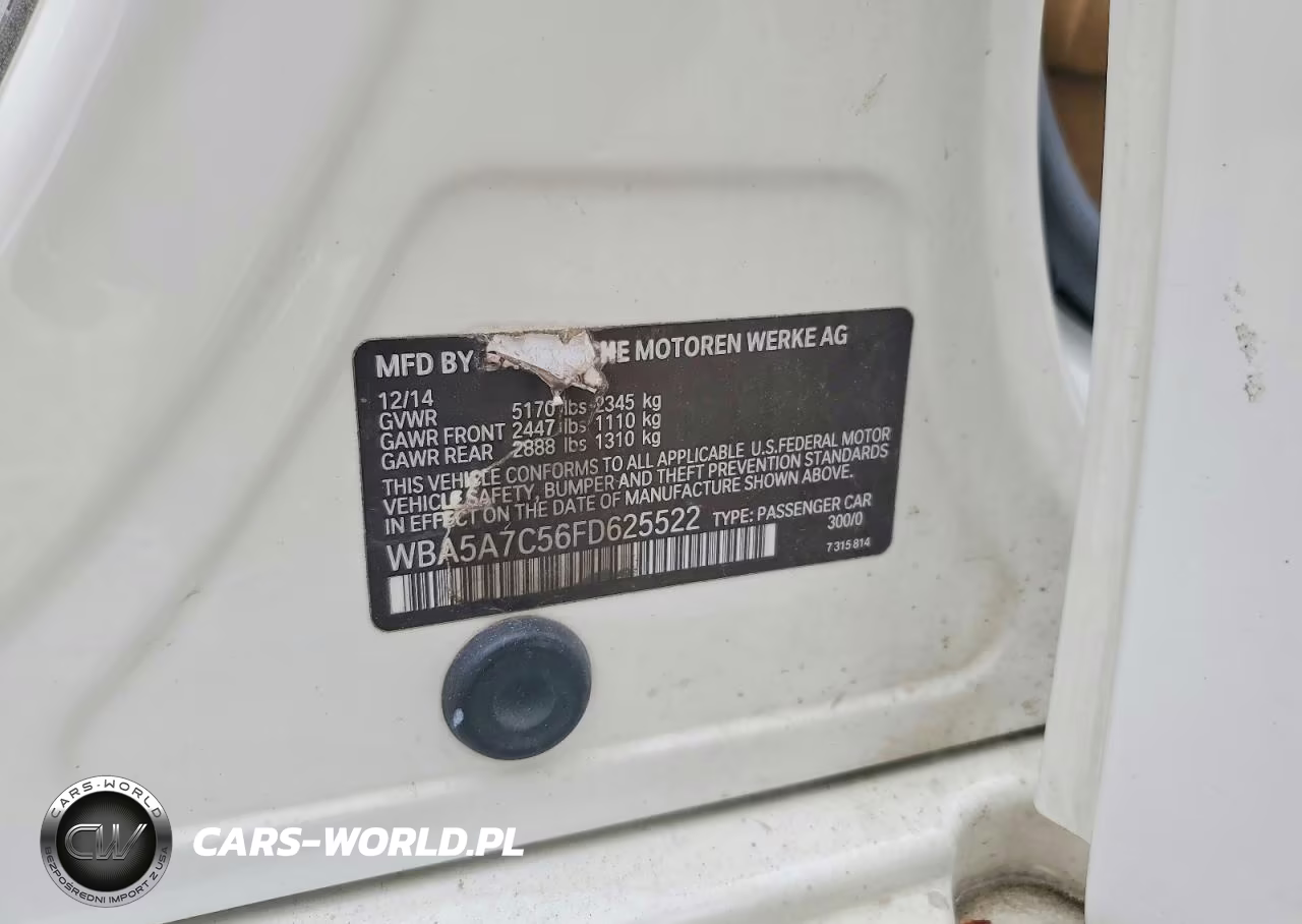 2015 BMW 528 Xi VIN:WBA5A7C56FD625522 - 12