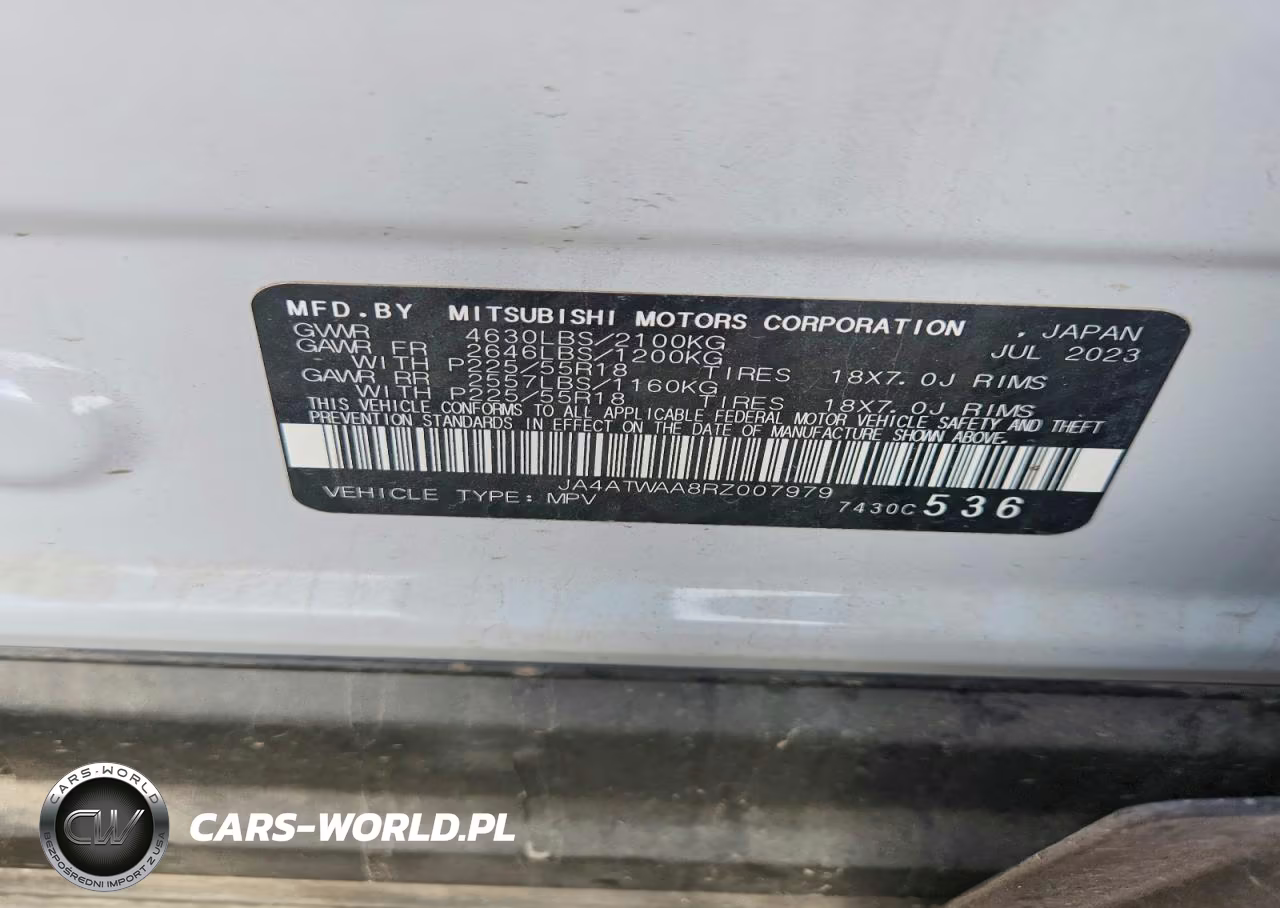 2024 Mitsubishi Eclipse VIN:JA4ATWAA8RZ007979 - 14