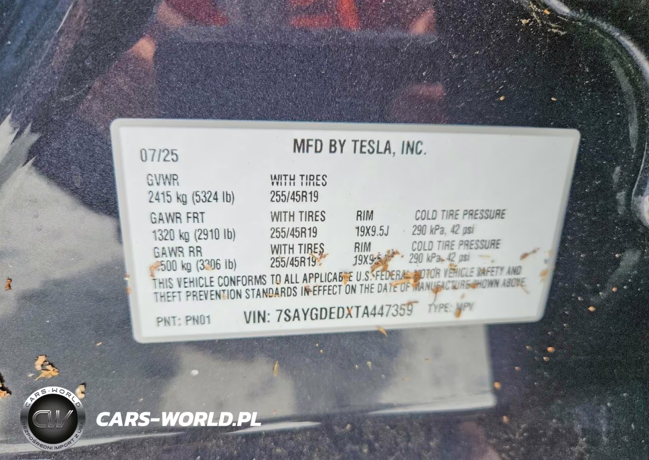 2026 Tesla Model Y VIN:7SAYGDEDXTA447359 - 12
