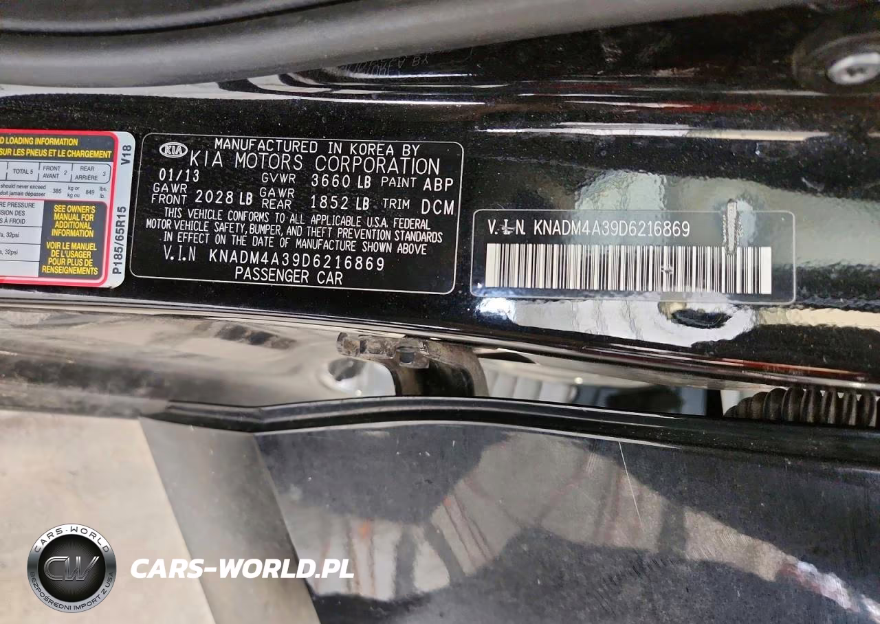 2013 Kia Rio Lx VIN:KNADM4A39D6216869 - 12