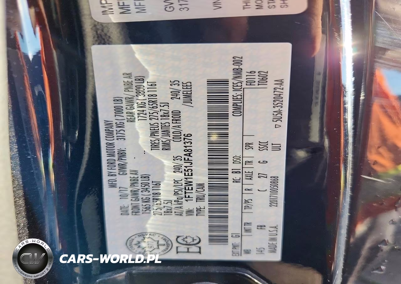 2018 Ford F150 Supercrew VIN:1FTEW1E51JFA81376 - 12
