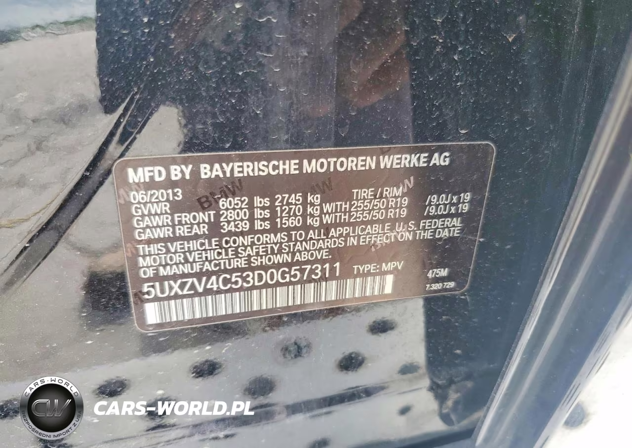 2013 BMW X5 xDrive35I VIN:5UXZV4C53D0G57311 - 13