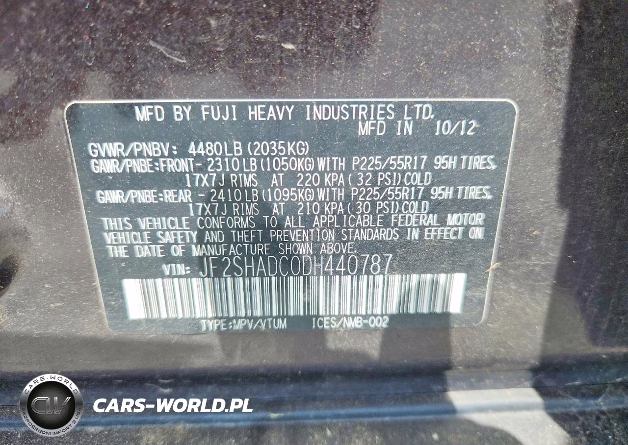 2013 Subaru Forester 2.5X Premium VIN:JF2SHADC0DH440787 - 12
