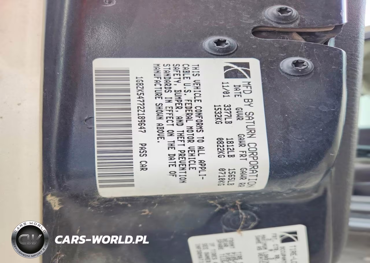 2002 Saturn Sl2 VIN:1G8ZK54772Z189647 - 13