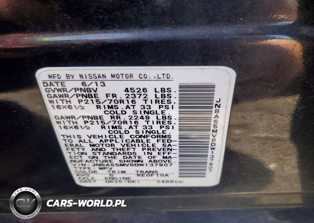 2013 Nissan Rogue S VIN:JN8AS5MV8DW137907 - 13