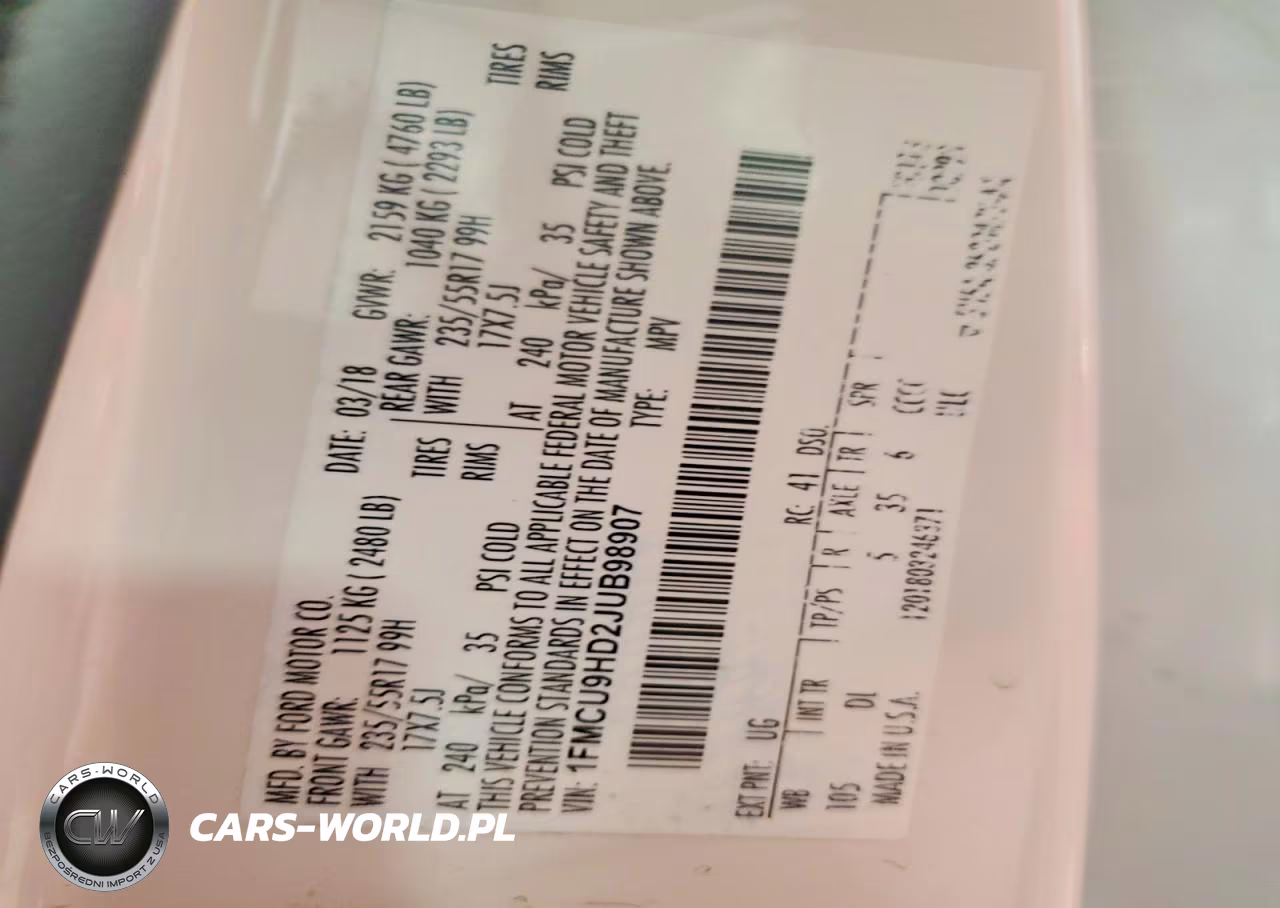 2018 Ford Escape Sel VIN:1FMCU9HD2JUB98907 - 13