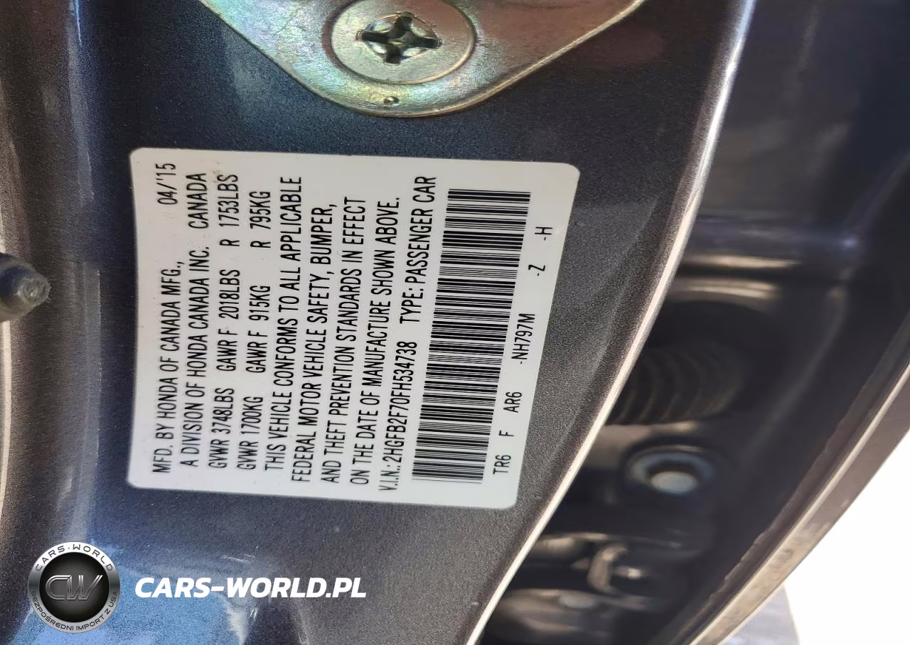 2015 Honda Civic Se VIN:2HGFB2F70FH534738 - 12