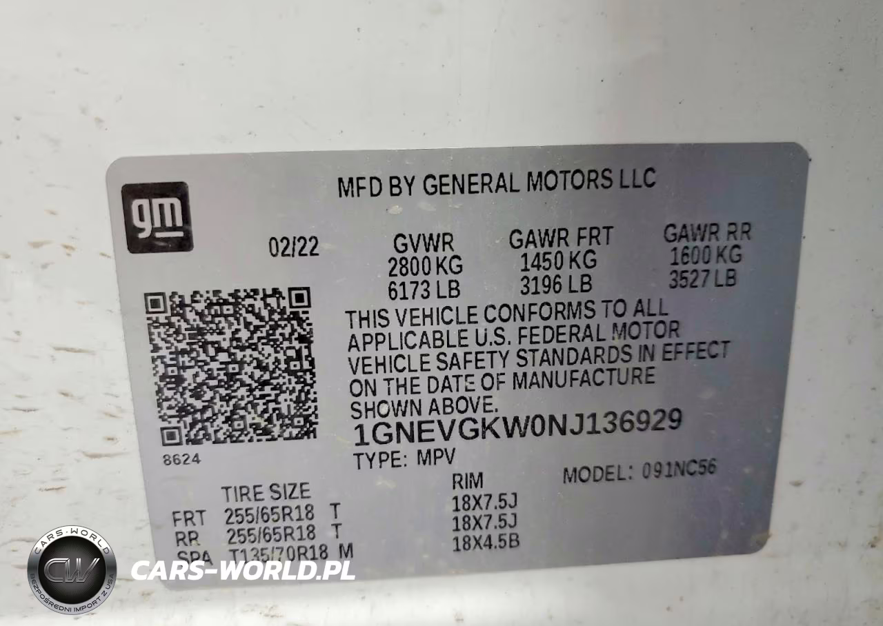 2022 Chevrolet Traverse Lt VIN:1GNEVGKW0NJ136929 - 13