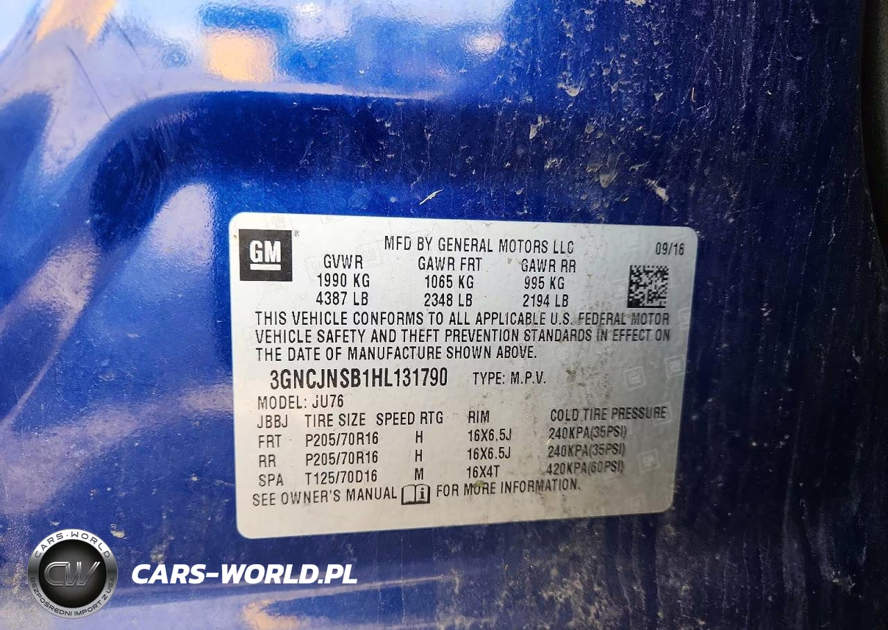 2017 Chevrolet Trax Ls VIN:3GNCJNSB1HL131790 - 13