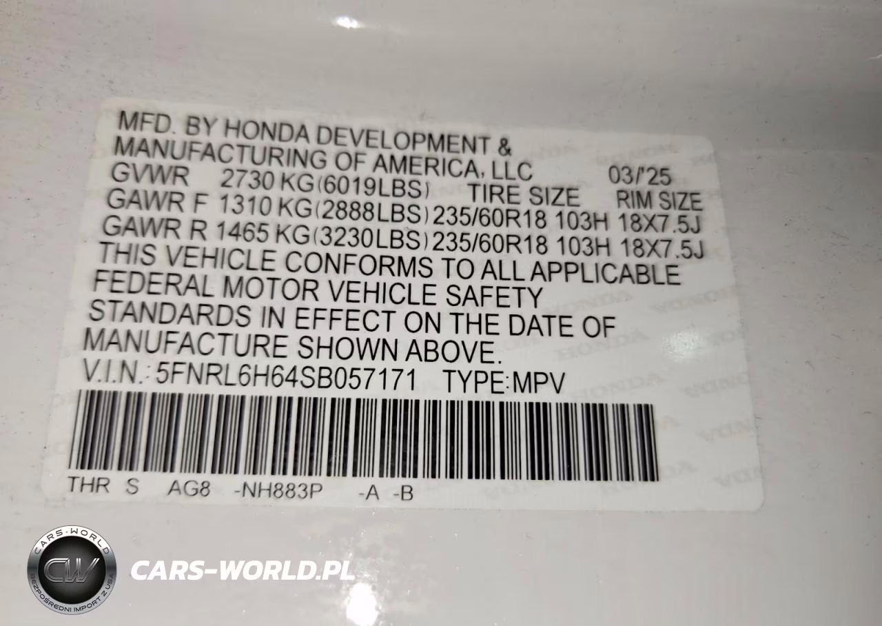 2025 Honda Odyssey Exl VIN:5FNRL6H64SB057171 - 13
