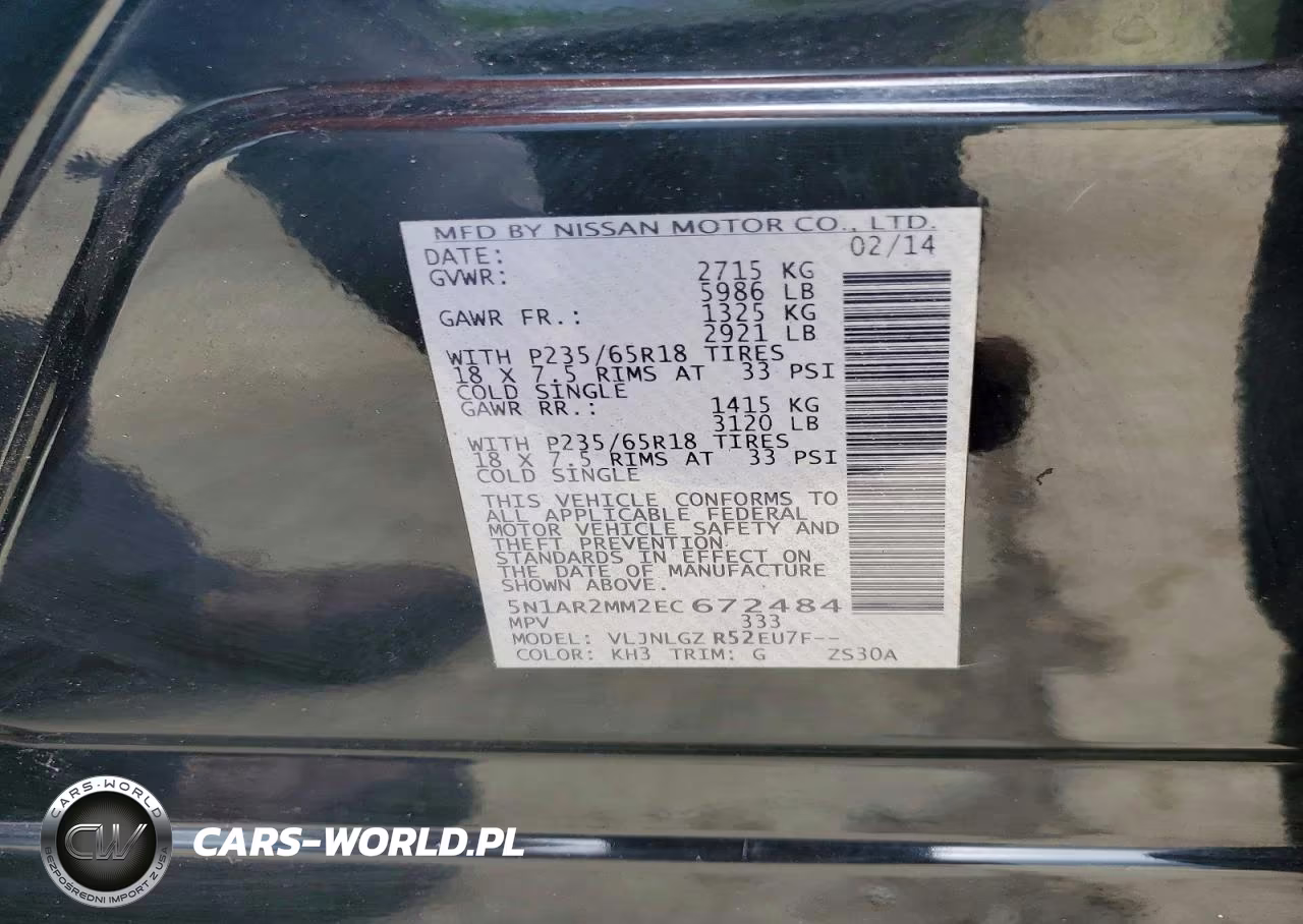 2014 Nissan Pathfinder Sl VIN:5N1AR2MM2EC672484 - 12
