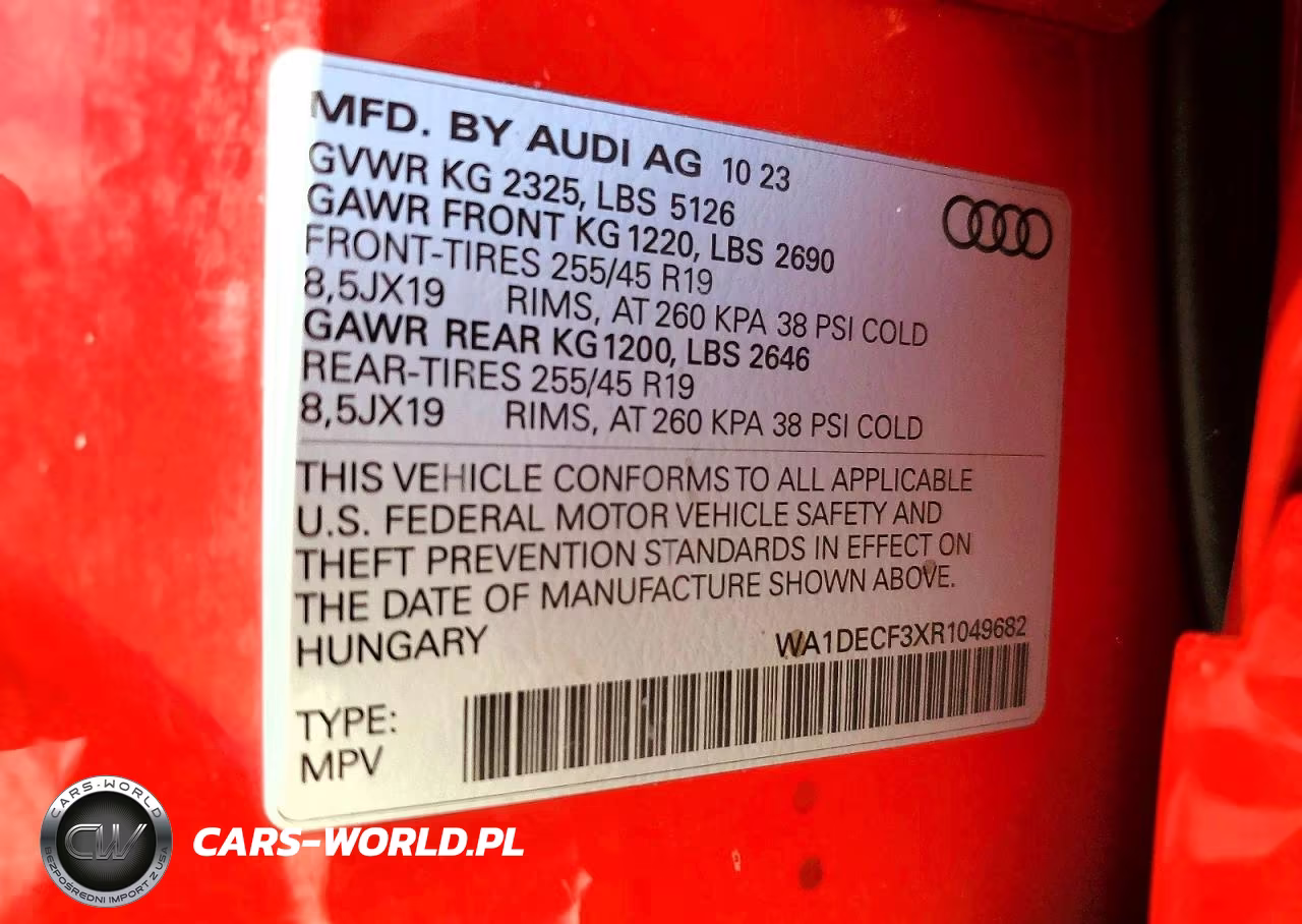 2024 Audi Q3 Premium S Line 45 VIN:WA1DECF3XR1049682 - 12