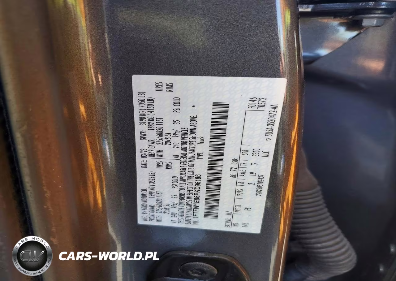 2023 Ford F150 Supercrew VIN:1FTFW1E86PKD96186 - 12