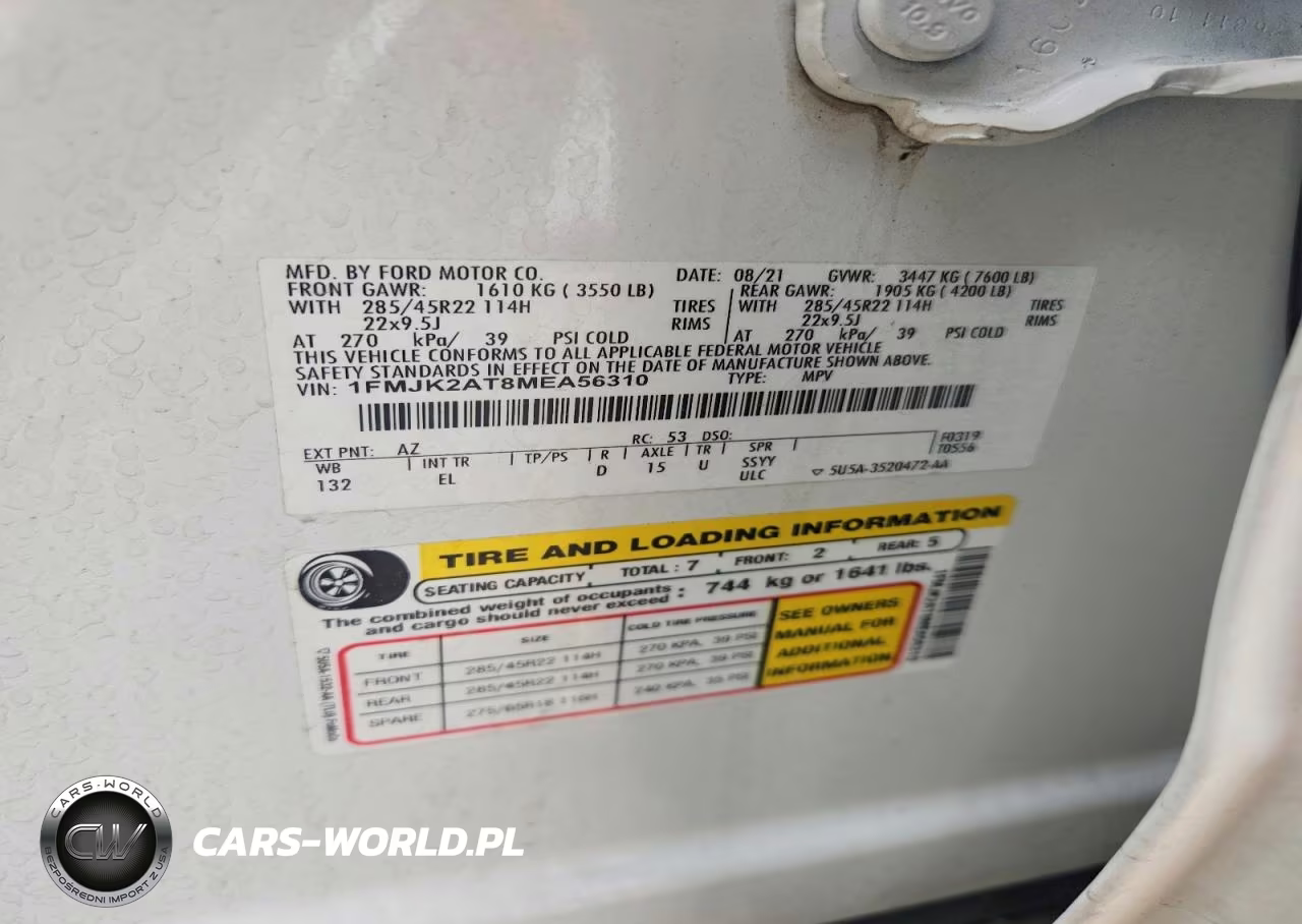 2021 Ford Expedition Max Limited VIN:1FMJK2AT8MEA56310 - 12