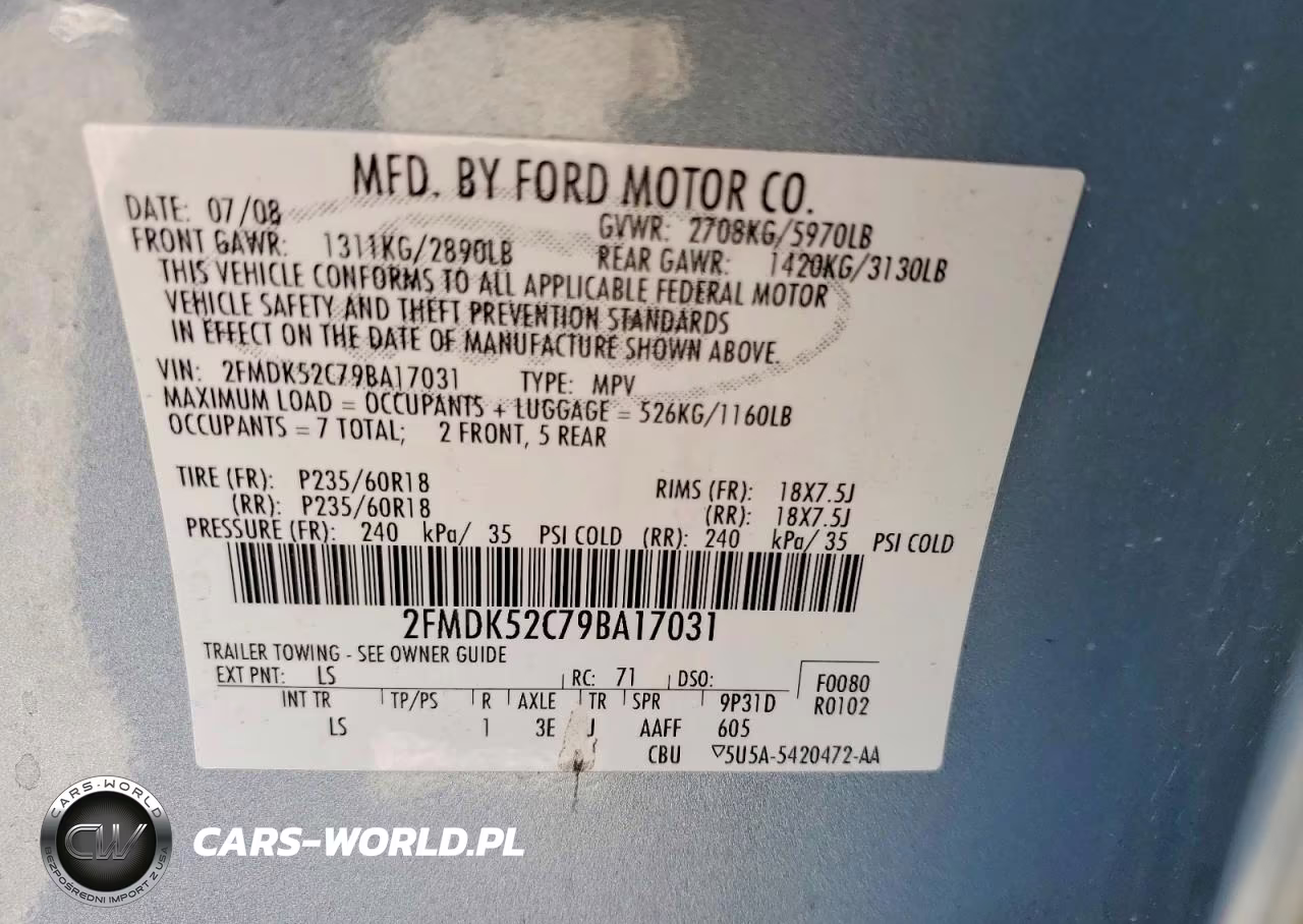 2009 Ford Flex Sel VIN:2FMDK52C79BA17031 - 13