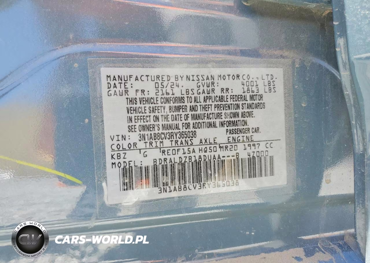 2024 Nissan Sentra Sv VIN:3N1AB8CV3RY365038 - 12