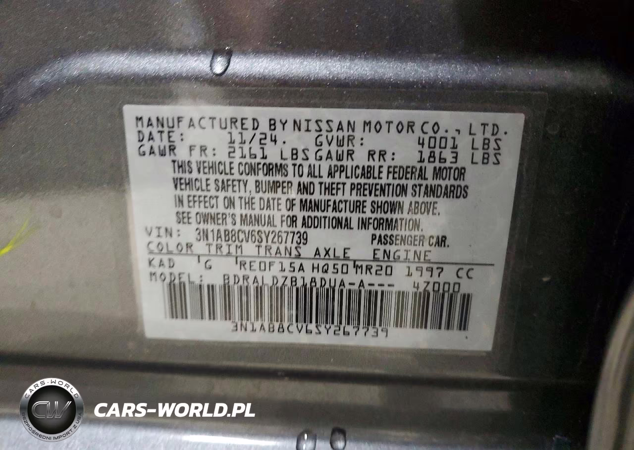 2025 Nissan Sentra Sv VIN:3N1AB8CV6SY267739 - 12
