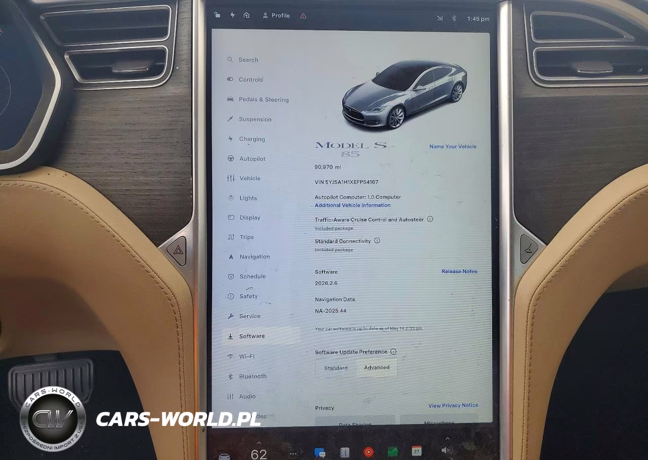 2014 Tesla Model S VIN:5YJSA1H1XEFP54167 - 9
