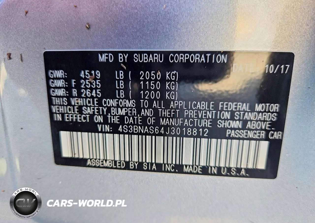 2018 Subaru Legacy Sport VIN:4S3BNAS64J3018812 - 13