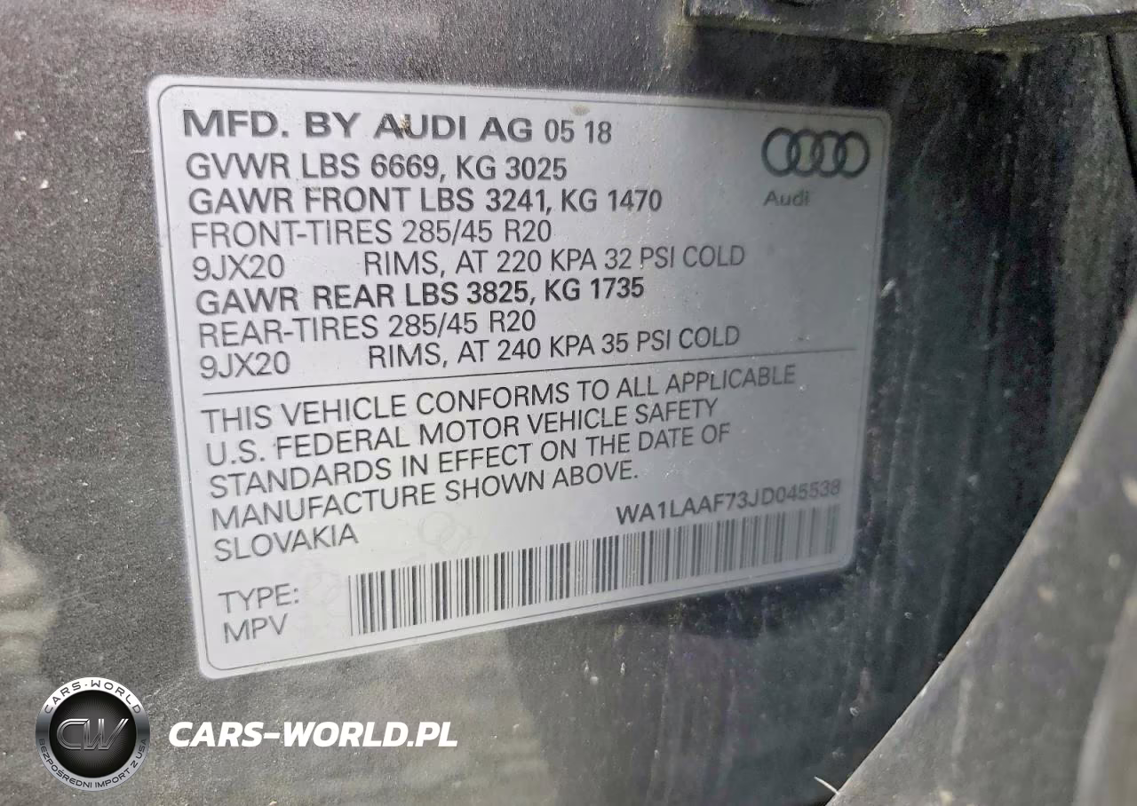 2018 Audi Q7 Premium Plus VIN:WA1LAAF73JD045538 - 13