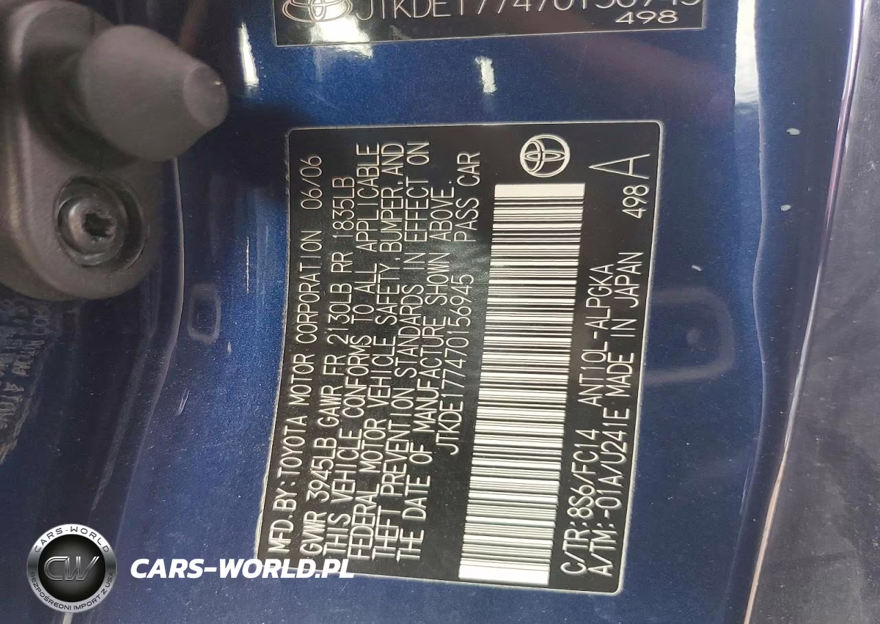 2007 Scion Tc Base VIN:JTKDE177470156945 - 13