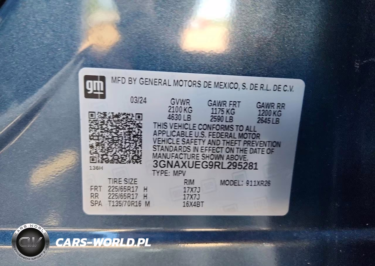 2024 Chevrolet Equinox Lt VIN:3GNAXUEG9RL295281 - 13