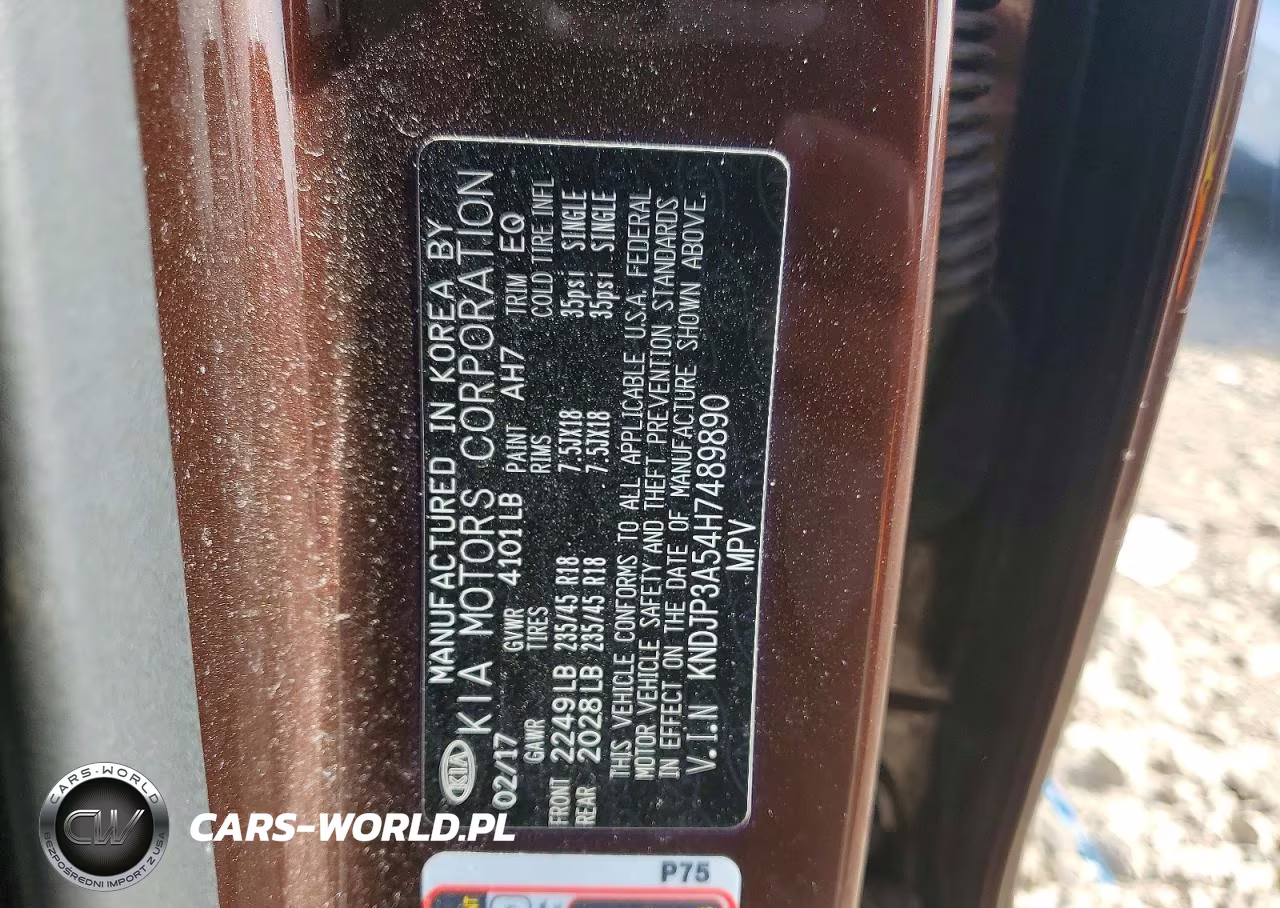 2017 Kia Soul + VIN:KNDJP3A54H7489890 - 12