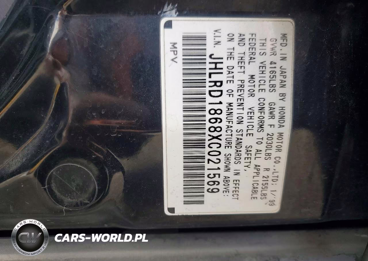 1999 Honda Cr-V Ex VIN:JHLRD1868XC021569 - 13