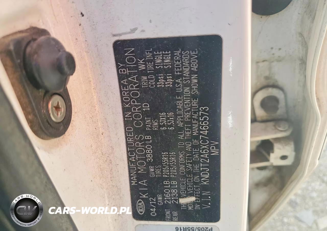 2012 Kia Soul + VIN:KNDJT2A6XC7466573 - 12