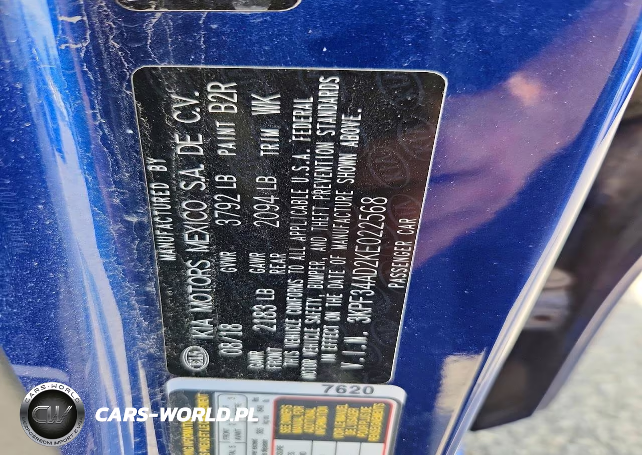 2019 Kia Forte S VIN:3KPF34AD2KE022568 - 12